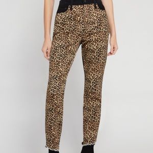 Alice and Olivia Good Leopard Skinny Jeans